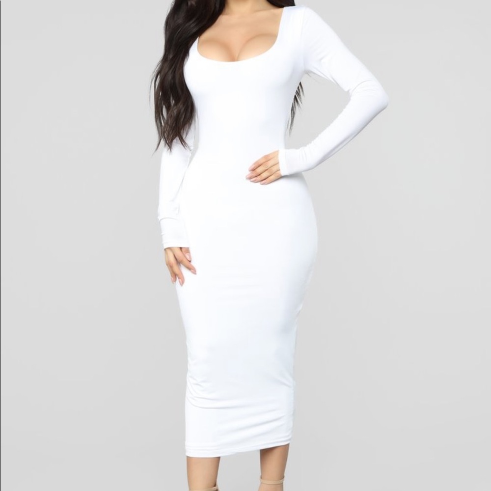 Fashion Nova All the simple things midi dress